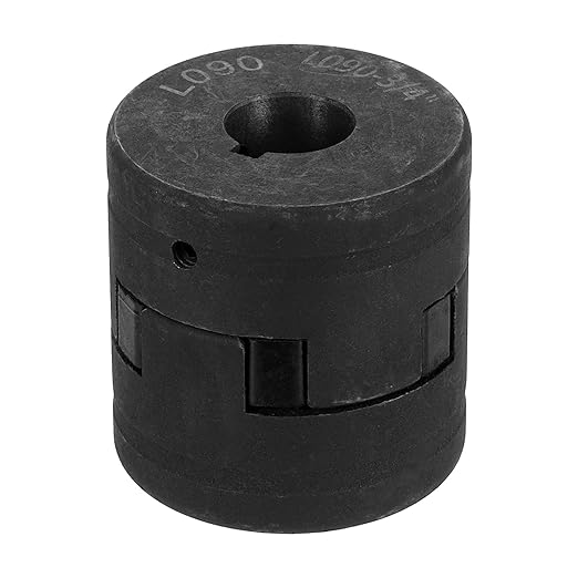 uxcell 3/4" to 3/4" L090 Flexible 3-Piece L-Jaw Coupling Coupler Set & Buna-N NBR Rubber Spider for Log Splitter Hybrid Equipment