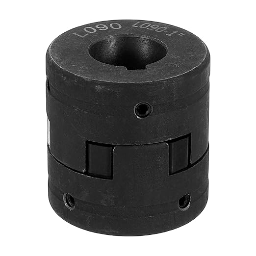 uxcell 1" to 1-1/8" L090 Flexible 3-Piece L-Jaw Coupling Coupler Set & Buna-N NBR Rubber Spider for Log Splitter Hybrid Equipment