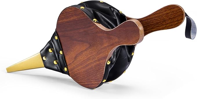 goldblue 15.5" x 6.5" Fireplace Wood Bellows Fireplace Bellows Outdoors Barbeque Grill Chimney Hand Bellow, Wood Bellows