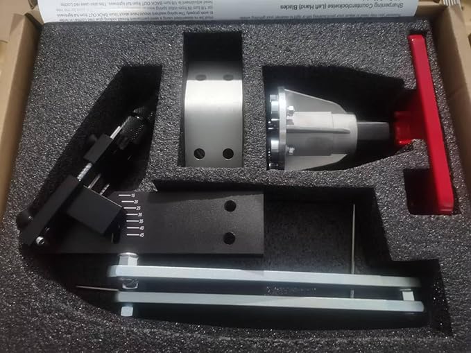 Lawn Mower Blade Sharpener & Lawn Mower Blade Balancer Replace 5005、42-047 Blac ,15°-45° Adjustable Magnetic Mower Blade Balancer for Many Types of Mower Blade, Making Mowing Work Easy and Convenient.