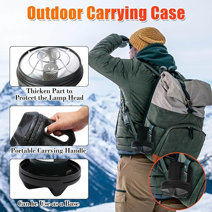 Portable Propane Tent Heater for Camping, 4,300 BTU 2 In 1 Propane and Butane Heater for Camping, Patio, Hiking, Garage, Ice Fishing, Safe Heat for Winter, High Altitude Ignition Assist