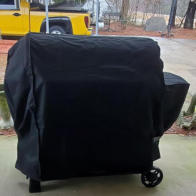 Grill Cover for Weber Searwood XL 600 Pellet Grill, 600D Heavy Duty Waterproof 3400146 Weber Searwood 600 Cover, Outdoor BBQ Accessory