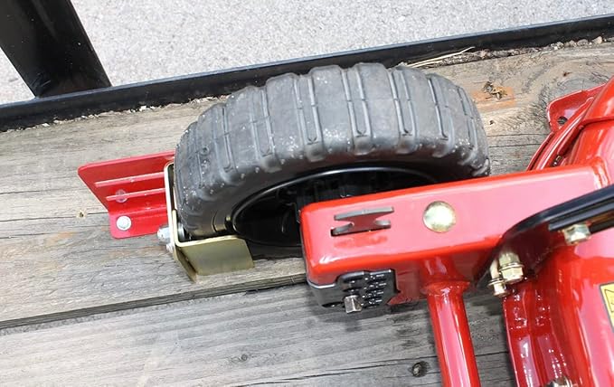 Jungle Jim's Jungle Boot to Secure Push and Some Commercial Mowers or Spreaders to Lawn and Landscape Trailer (Small Mower Boot)