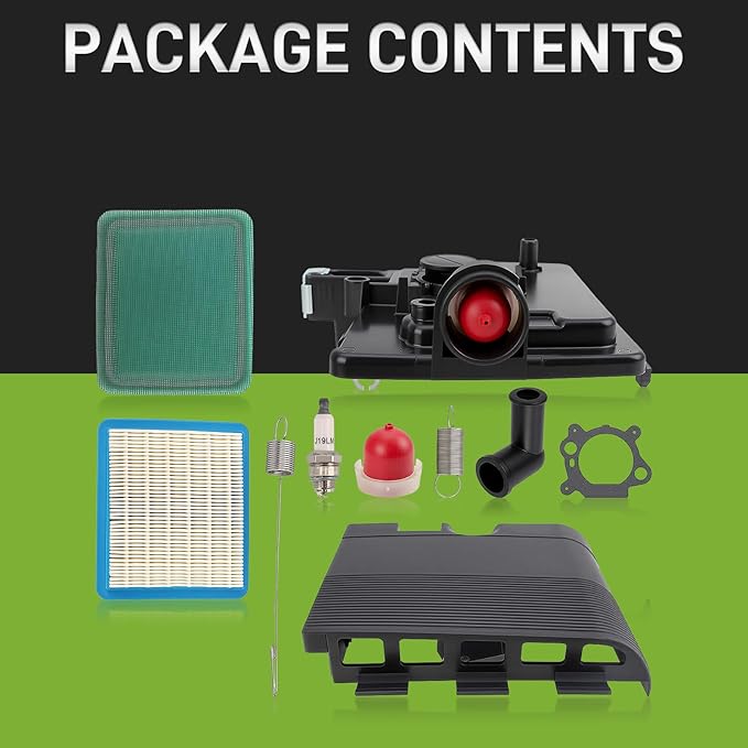 795259 Air Filter Cleaner Primer Base & 692298 Cover for Toro for MTD for Troy Bilt Lawn Mower w/Air Filter Cleaner 491588S Gasket Spark Plug 790849 699056 Springs Kit