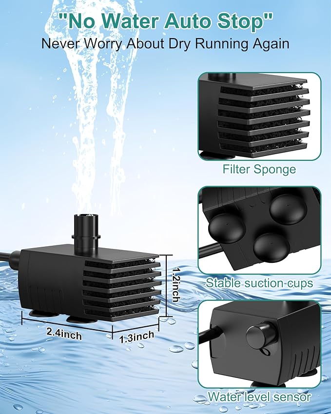 Solar Fountain for Bird Bath with Dry Run Protection Solar Powered Bird Bath Pump with 10 Nozzles,Resin Granite Rock Bird Fountain for Outdoor Water Features,Ponds,Can Cloudy Day Use๏ผWhite๏ผ