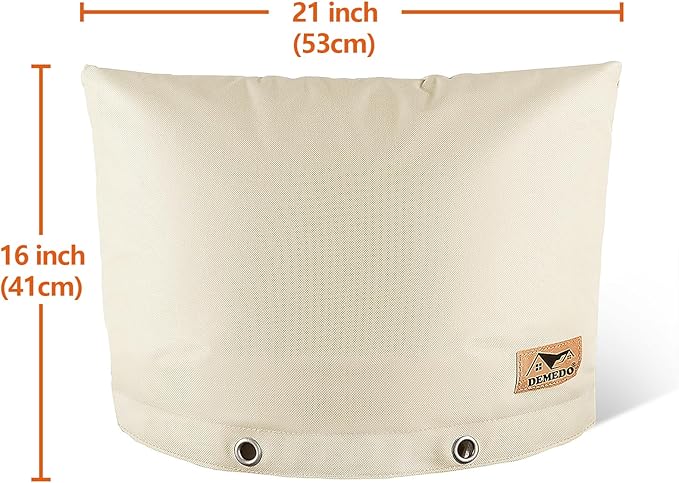 Backflow Preventer Insulation Cover - Water Pipe Insulation Sprinkler Cover for Outside - Insulated Backflow Cover Pouch for Irrigation Back Flow Valve in Winter or Sun Exposure (21" W x 16" H, Sand)