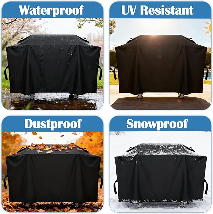 Griddle Cover for Blackstone 36 inch Griddle with Hood, 600D Heavy Duty 5482 Polyester Grill Cover for Blackstone 4 Burner Griddles with Strap, Waterproof Rip-Proof Windproof Outdoor Grill Cover