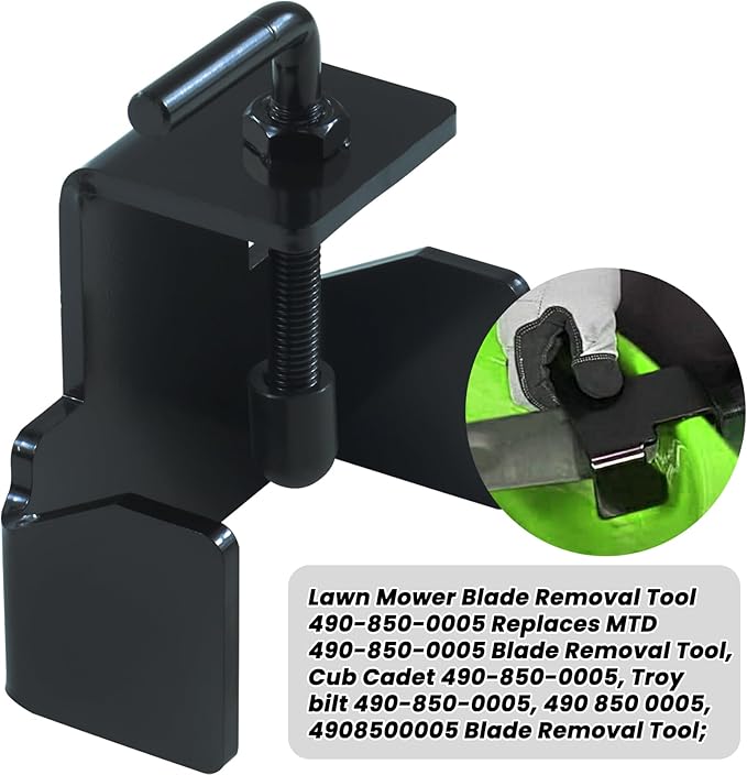 Riding Lawn Mower Blade Removal Tool with Lawn Mower Blade Sharpener and Balancer Replaces MTD 490-850-0005 Blade Removal Tool Cub Cadet 490-850-0005 Lawn Mower Blade Holder Removal Tool