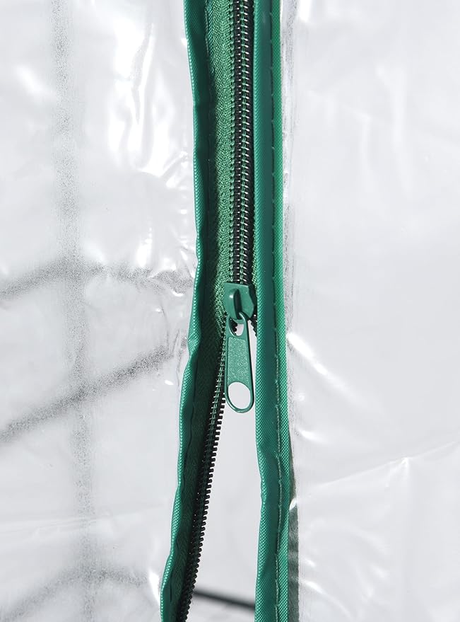 Miracle-Gro 4'8" x 29" x 6'5" All-Season Mini Walk-in Greenhouse with 4 Wire Shelves for Outdoors, Easy-Access and Durable, Translucent