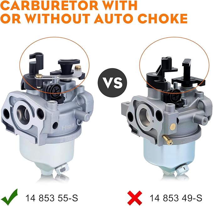 Hipa XT675 Auto Choke Carburetor Replace 14 853 55-S for Kohler XT650 XT675 Toro 20371 149CC Auto Choke Carb Engine Lawn Mower With Spark Plug Mounting Gasket