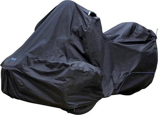 Fenrir Three Wheel Motorcycle Cover All Season Protection Waterproof Outdoor Storage Antenna Hole Quick Release Luggage Design Compatible with Can AM Spyder RT Limited/Sea-to-Sky Spyder F3 Limited