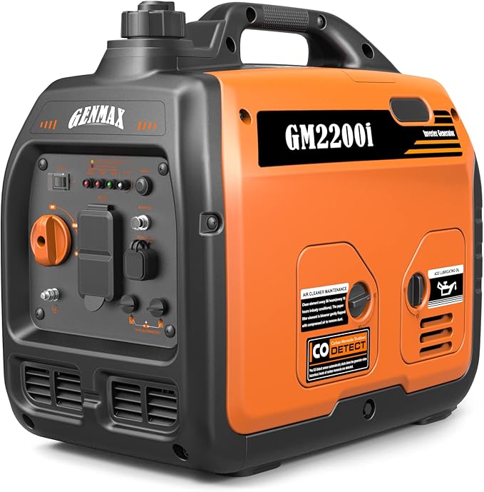 GENMAX Generator,EPA Compliant, Eco-Mode Feature, Ultra Lightweight for Backup Home Use & Camping