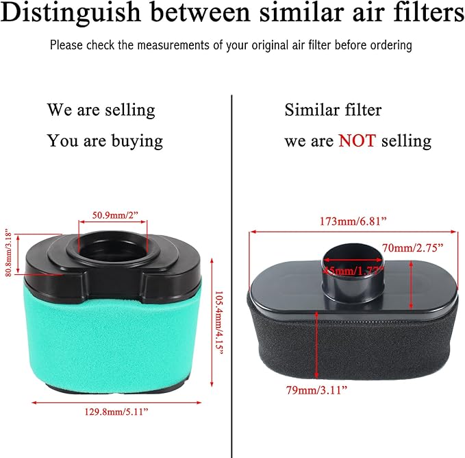 Z246 Air Filter Oil Filter Tune Up Kit for Husqvarna MZ61 Z246I RZ46I MZ6128 RZ4222F YTH26V54 YTH22V42LS 2348LS 2246LS Z4824 Mower Lawn Tractors