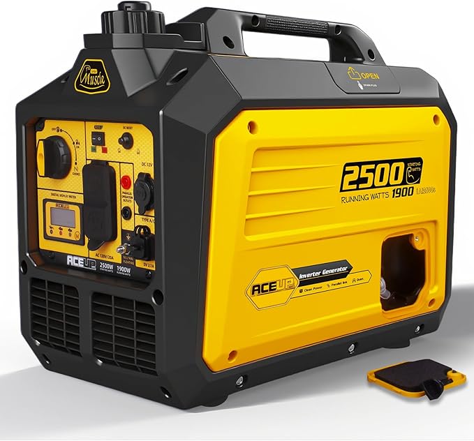 Aceup Energy 2500 Watt Gas Inverter Generator, Super Quiet Portable Generator for Home use, Camping, EPA Compliant
