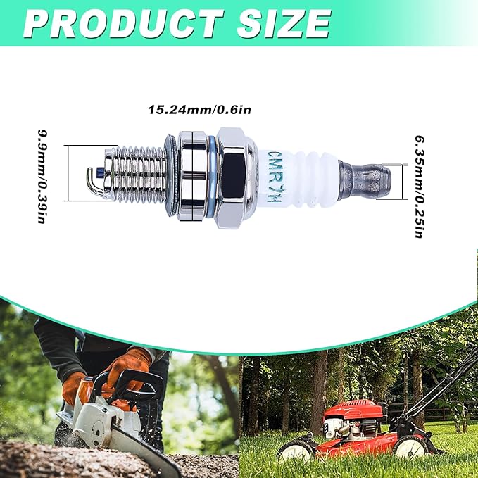10 Pack CMR7H Spark Plugs, Spark Plug for Shindaiwa 3699-91867 Red Max 369991867, 506615101, 544260901, Sparkplug for Husqvarna 581362301 Stihl Redmax Blowers Brushcutters Trimmers Chain Saws