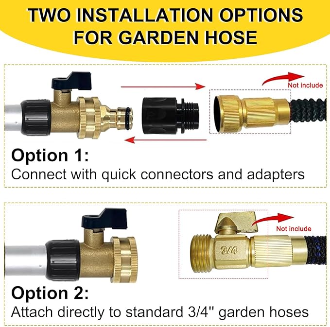 24FT Reach Gutter Cleaning Tools from Ground, Telescopic Rain Gutter Cleaners Tool with Quick Connect Adapter and Heavy Duty Wand for 2nd Story House