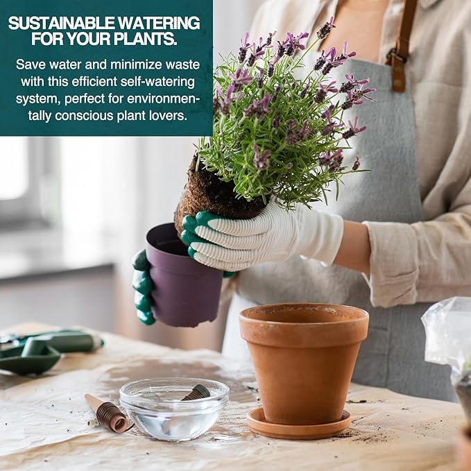 Blumat Classic Plant Watering Stakes - Self-Watering Insert for Indoor and Outdoor Plants - Automatic Slow Release Irrigation System for Potted Plants - Houseplant Care Device (25 Pack)