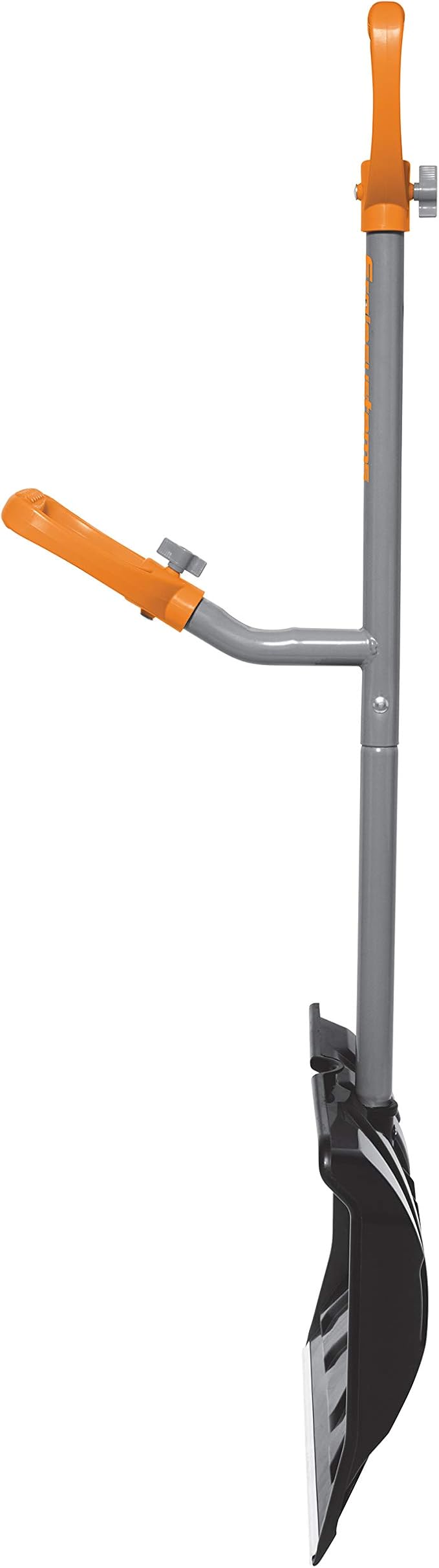 ErgieShovel Ergonomic Snow Shovel, 18" Push + Scoop Blade, 34.5" Sturdy Steel Shaft, 4 lb – Dual D-Ring Handle Grips for Less Back Strain, Aluminum Wear Strip, Durable & Lightweight, ERG-SNSH18