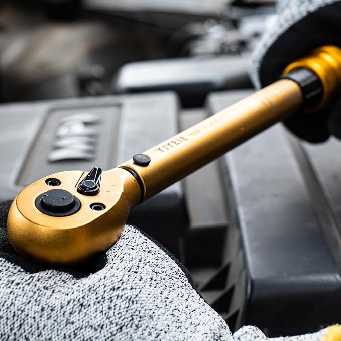 10PCS Full Magnetic Spark Plug Socket Set with 3/8" Drive Torque Wrench (5-50 FT.LB/6.8-67.8Nm), Swivel Magnetic Spark Plug Removal Kit Includes 14, 16, 18mm& 9/16, 5/8, 3/4, 13/16 Inch Sockets