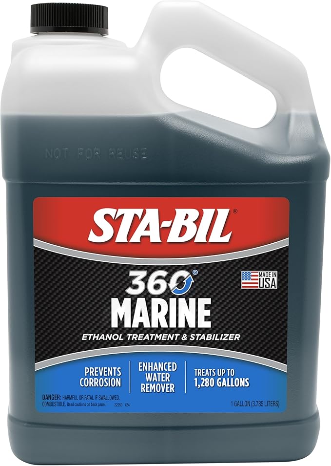 STA-BIL Marine Fuel System Treatment | Full Fuel System Cleaner, Injector Cleaner | Additive for Boats & Watercrafts, In-Season Cleaning & Protection 1 Gallon