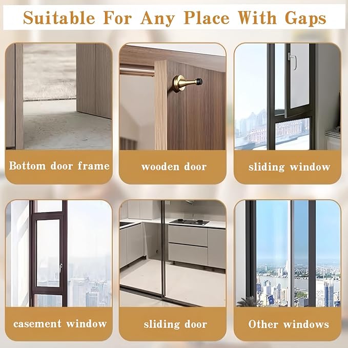 Wedge-Shape Window Weather Stripping Door Seal, 118” Foam Winter Insulation Strip for Exterior Front Door Frame Window Soundproofing Noise Cancelling Window Inserts, Black