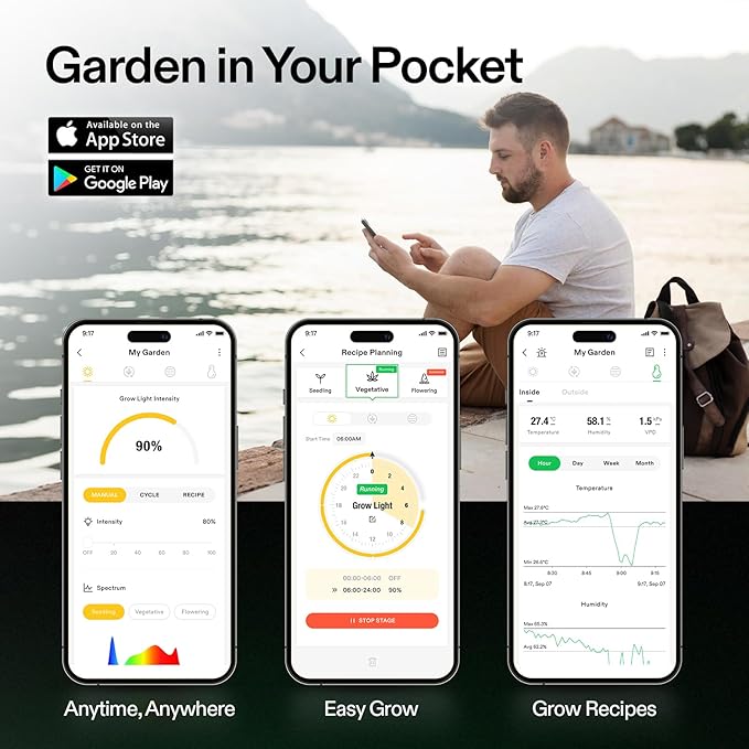 VIVOSUN VS1000 LED Grow Light with Full Spectrum Diodes & Sosen Driver Dimmable Lights Sunlike for Indoor Plants Seedling Veg and Bloom Lamps for 2x2/2x4 Tent