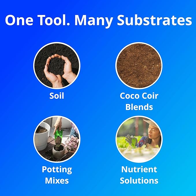 Bluelab Pulse Meter - Handheld Digital Soil Meter Measures Nutrients (TDS), Moisture & Temperature directly from the Root Zone - Grow Healthier Plants with Fast, Accurate Measurements