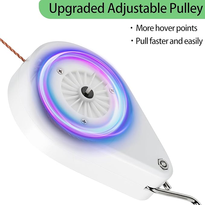 Retractable Plant Hanger - Upgrade Plant Pulleys for Hanging Plants, Easy to Raise and Lower, Suitable for Garden Flower Pots, Hanging Planter, Bird Feeder(White, 4 PCS)