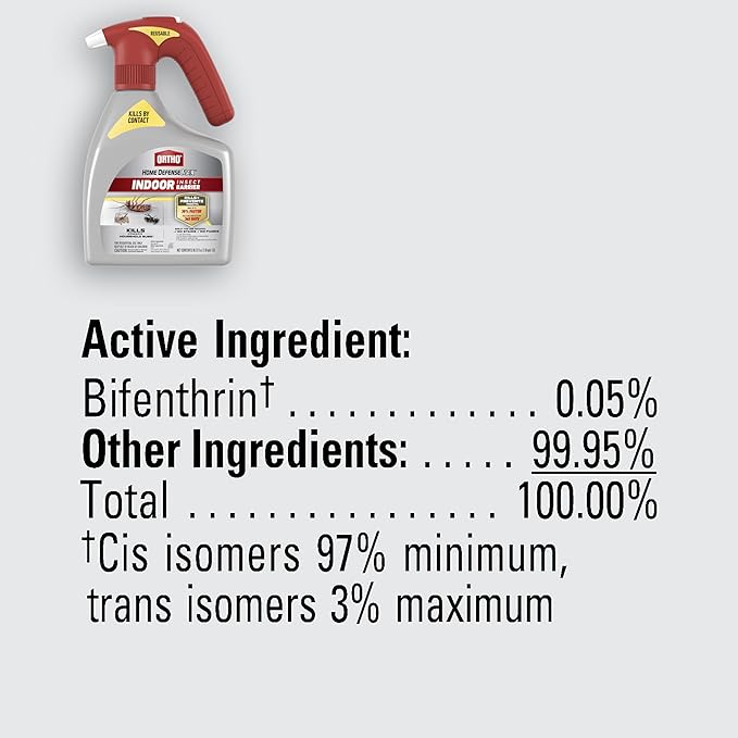 Ortho Home Defense Max Indoor Insect Barrier with Battery-Powered Sprayer, Kills Ants, Roaches, Spiders, Fleas and Ticks, 1.5 L.