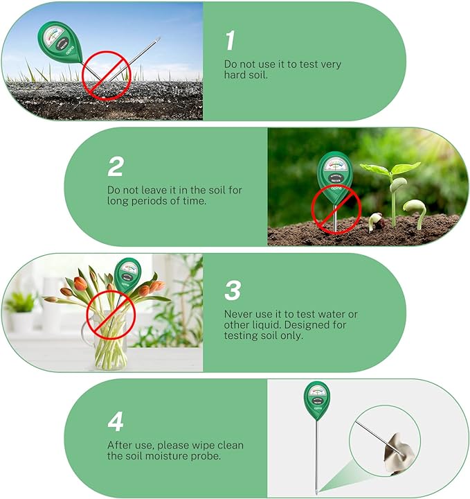 apine Soil Moisture Meter,Plants Moisture Meter,Plant Water Meter for Indoor/Outdoor Plants,Hydrometer for Plants(Green)