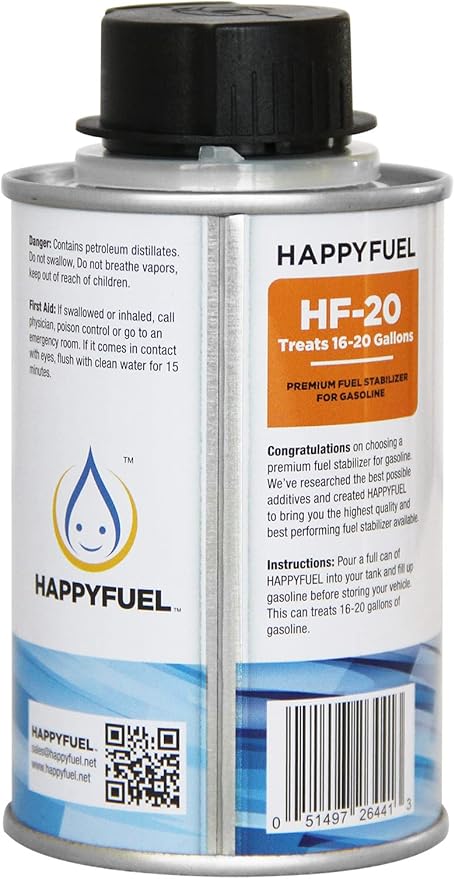 HappyFuel Premium Fuel Stabilizer, Gasoline Antioxidant, Fuel Storage for Gas, Classic Cars, Boats, Lawnmowers, Snowmobiles, Motorcycles and Marine…