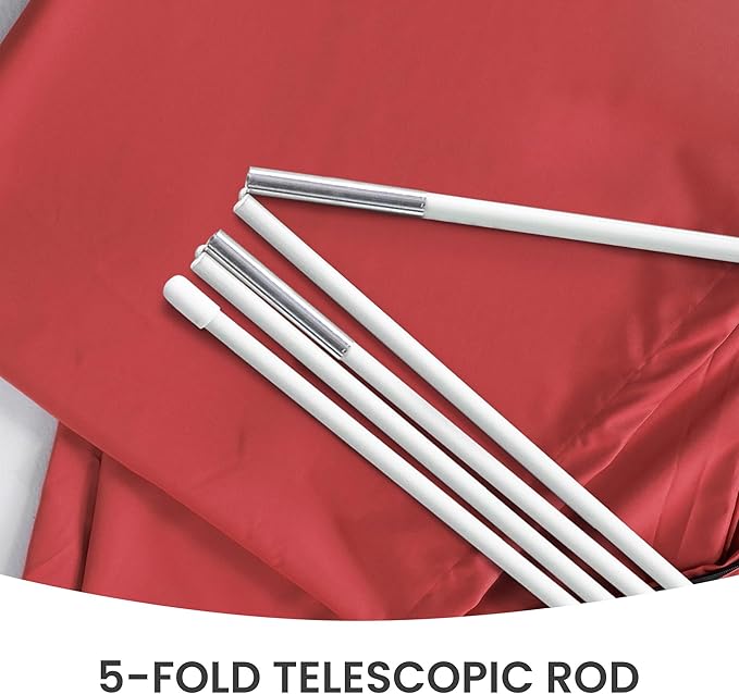 Patio Cantilever Umbrella Cover Outdoor Offset umbrellas Covers with Zipper and Rod UV Resistant Waterproof for Pool Deck Garden, Red