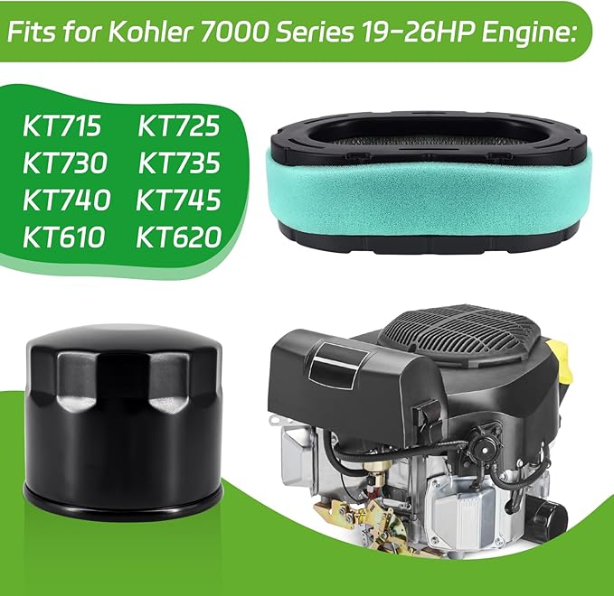 32-083-09-S Air Filter Oil Filter for Kohler 7000 Series KT745 KT740 KT735 KT730 KT725 KT715 KT610 KT620 19-26HP Engine Lawn Mower for Cub Cadet XT1 XT2 Husqvarna Craftsman Troy-Bilt KH-32883-09-S1