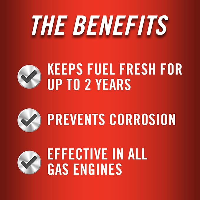 STA-BIL Storage Fuel Stabilizer - Keeps Fuel Fresh for 24 Months - Prevents Corrosion - Gasoline Treatment That Protects Fuel System - Fuel Saver - Treats 40 Gallons - 16 Fl. Oz. (22207) (Pack of 2)