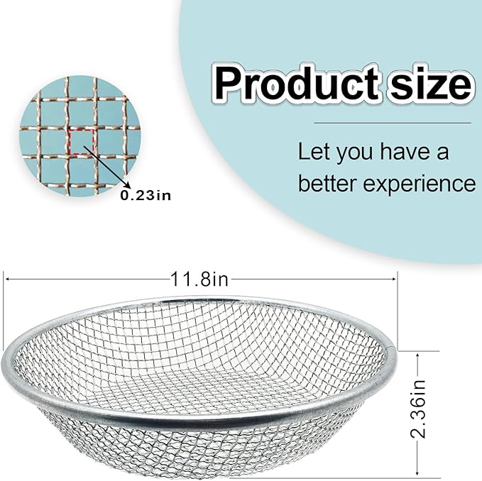 1/4 Inch Soil Sifter for Gardening, Rock Sifter for 5gallon,Compost Sifter Dirt Sifter,Captures Dirt Rocks Sawdust