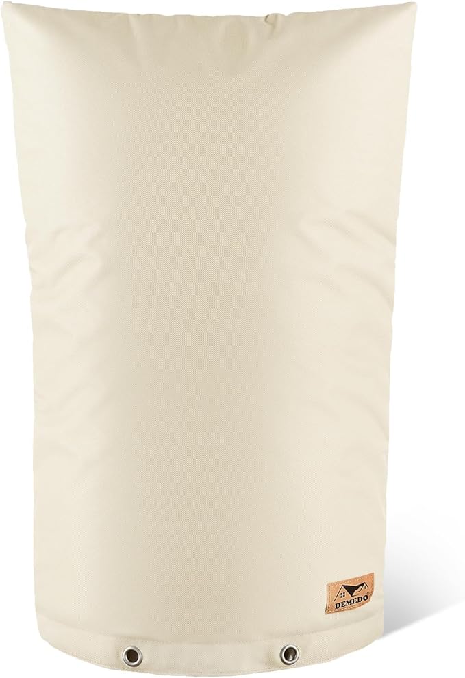 Backflow Preventer Insulation Cover - Water Pipe Insulation Sprinkler Cover for Outside - Insulated Backflow Cover Pouch for Irrigation Back Flow Valve in Winter or Sun Exposure (14" W x 26" H, Sand)