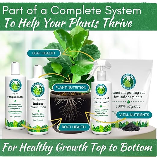 Indoor Plant Food by Houseplant Resource Center - Organic Liquid Fertilizer for Pothos, Peace Lily, Monstera, Cactus and More - 8 oz