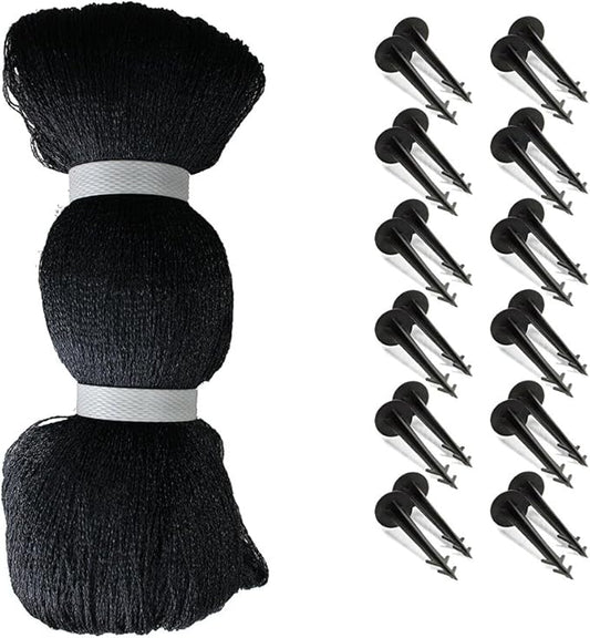 Rainleaf Pond Netting, 28' x 30' Pond Net Cover, Koi Pond Netting for Leaves, Heavy Duty Koi Pond Net Protecting Koi Fish from Herons, Stakes Included, Snare Nets