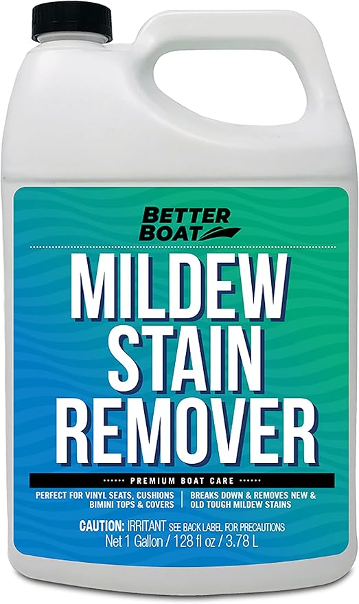 Stain Remover Cleaner, 1 Gallon, for Boat Seats, Fabric, Canvas, Carpet, and Vinyl, Removes Stains from Boats, RVs, Cars, Bathrooms, Shower Walls, Patio Furniture, and Pillows, Spray Formula