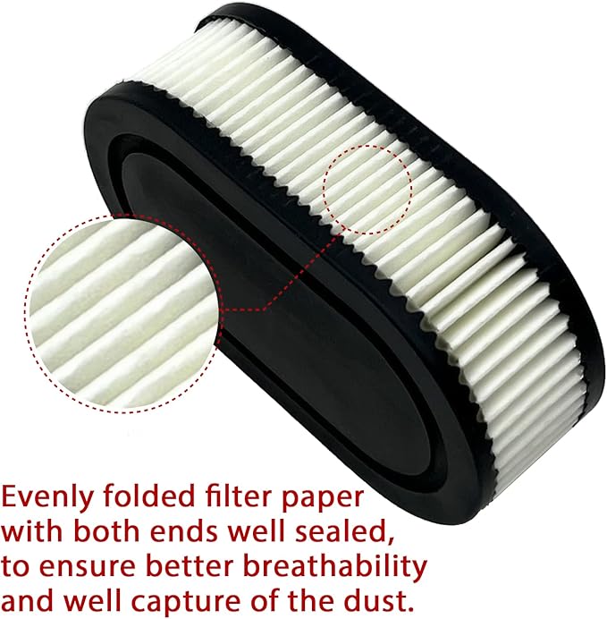 Replacement Cartridge Air Filter for Lawn Mower Air Cleaner for Lawnmower Engine Compatible with Craftsman Husqvarna Toro Engine Lawnmower 1 PACK