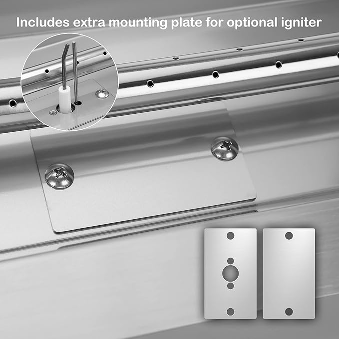 Stanbroil 30 x 10 Inch Rectangular Drop-in Fire Pit Pan with H-Burner, Gas Firepit for Outside, 304 Stainless Steel, 125,000 BTU Max