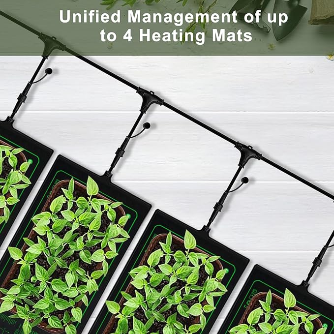 4in1 Seedling Heat Mat,Warm Hydroponic Heating Pad for Indoor Seed Starting,Brewing and Greenhouses,Durable Waterproof Germination Station Heat Mat (20" x 10"- Heat Mat)