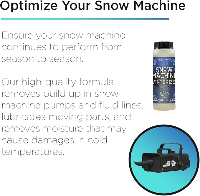 Snow Machine Cleaner and Winterizer for Artificial Snow Machines | Maintain Reliability and Improve Snow Machine Performance