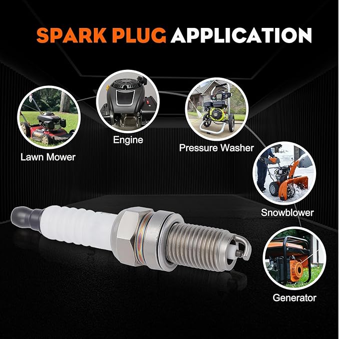 Hipa 14 132 11-S DCPR6E Spark Plug for Kohler XT650 XT675 XT775 XT800 RH255 RH265 XTX650 XTX675 XTX775 Lawn Mower Tractor Pack-of-2