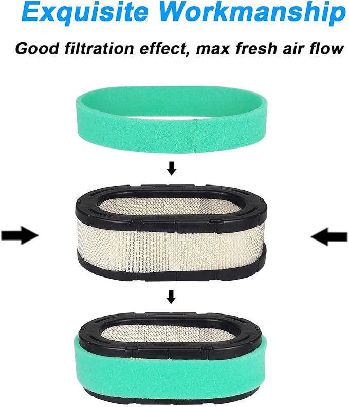 32 083 09-S Air Filter Kit for Koh-ler KT715 KT725 KT730 KT735 KT740 KT745 KT610 KT620 19HP-26HP Engine Cub Cad-et XT1 XT2 Lawn Mower with 12 050 01-S Oil Filter