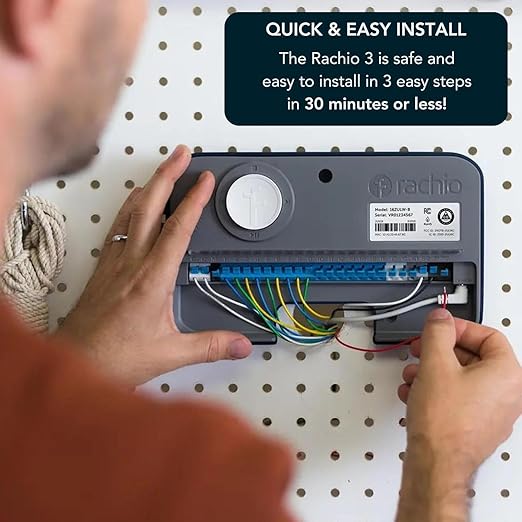 Rachio WiFi Smart Sprinkler Controller (16-Zone Irrigation Remote Control) – App-Based Scheduling, Local Weather Intelligence, Rain Skips, Easy DIY Install