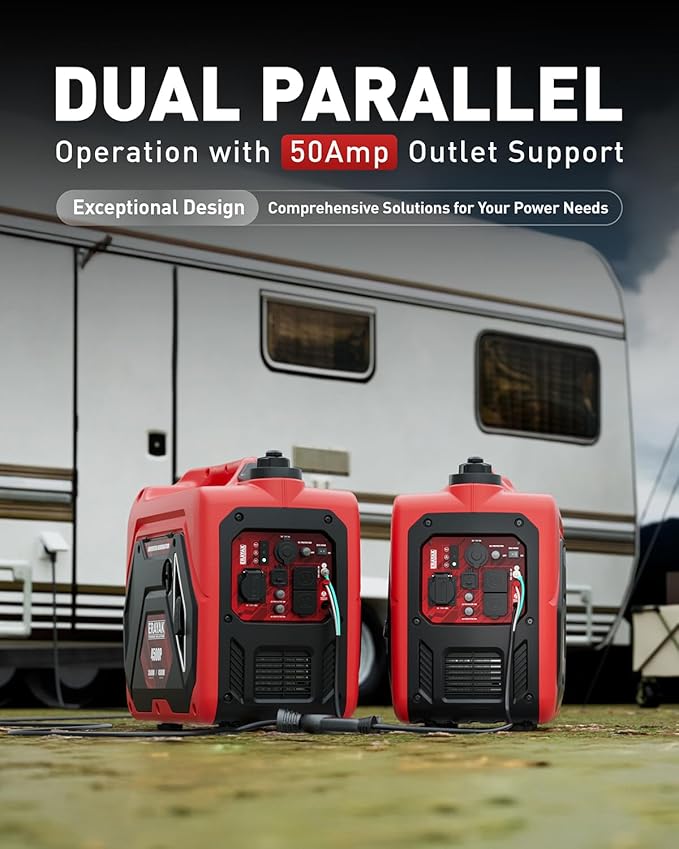 ERAYAK 4500W Portable Inverter Generator for Home Use, Super Quiet Small Generator for Camping Outdoor Emergency Power Backup, Gas Powered Engine, ECO Mode, EPA Compliant