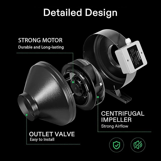 VIVOSUN GIY 4x2 Grow Tent Complete System, 4 x 2 ft. Grow Tent Kit Complete with VS1000 Led Grow Light, 4 Inch 203 CFM Inline Fan, Carbon Filter and 8 ft. Ducting Combo, 48" x 24" x 60"