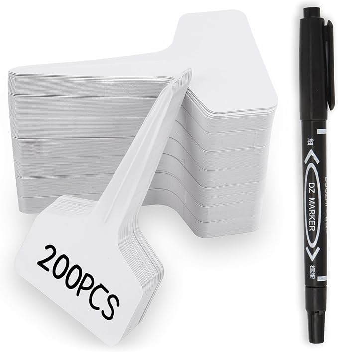 200pcs Plant Labels, Garden Markers Signs, Outdoor Waterproof Stakes, 4 Inch Plastic Tags for Seedlings, Gardening Supplies, Greenhouse Accessories, Nursery