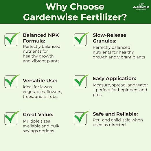 10-10-10 Plant Fertilizer Slow Release - 10 10 10 All Purpose Granular Garden Fertilizer for Vegetables, Tomato, Arborvitae, Shrubs, Rose, Flowers, Fruit, Fig Trees (1/2 Quart)